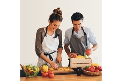 Image woman and man cooking in the kitchen